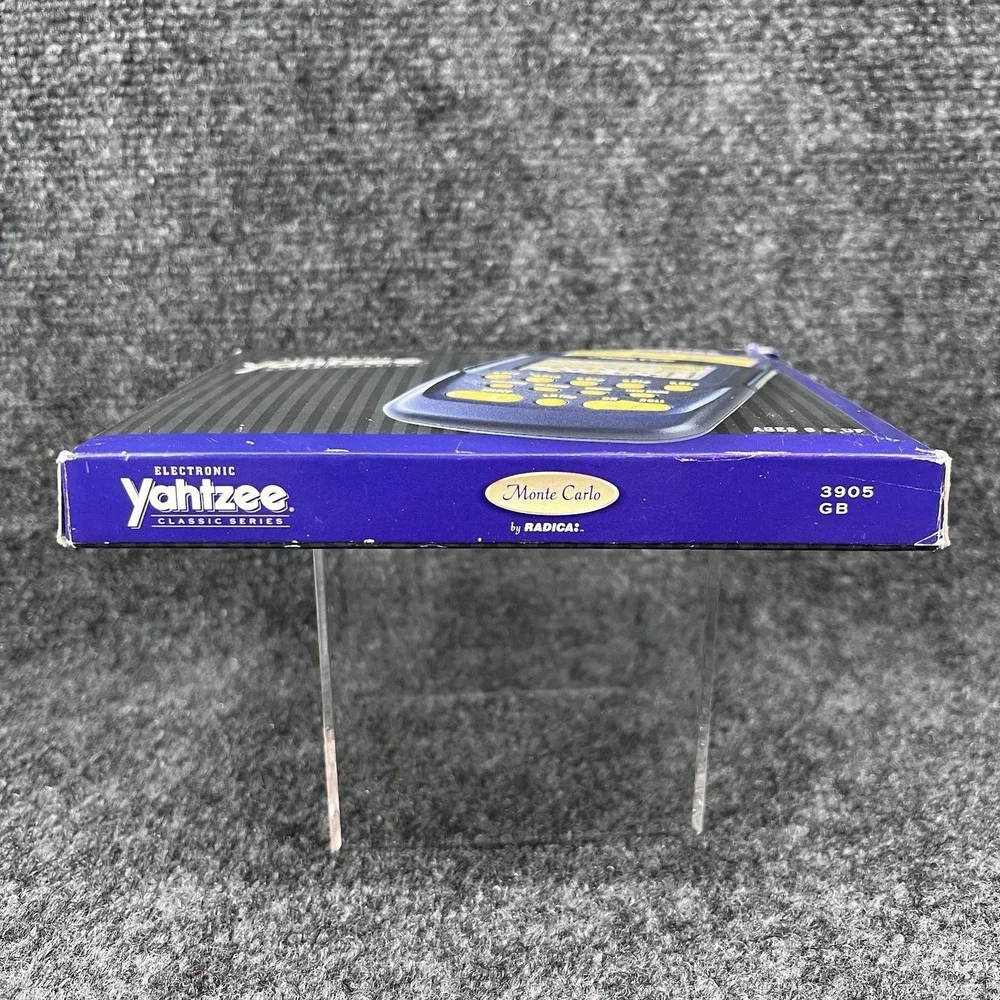 Vintage 1995 Monte Carlo Yahtzee Handheld Game By Radica Tested Working Open Box